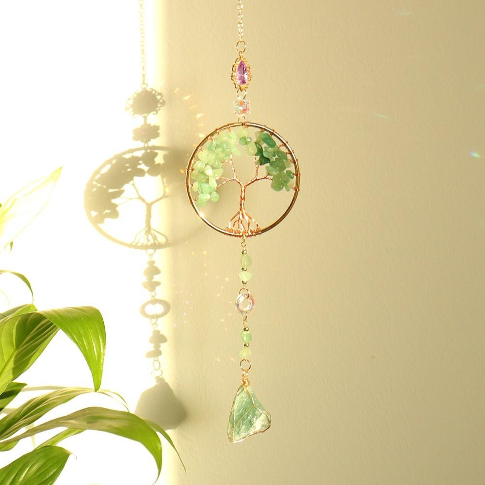 Amethyst Car Charm Handcrafted Artificial Stone Dreamcatcher For Travel And Gift