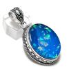Подвеска из натурального синего тройного опала из серебра 925 пробы 1,97 дюйма W2O94