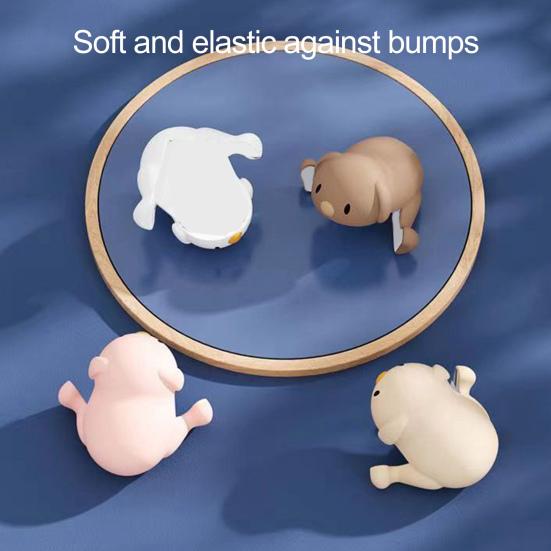 4 шт., угловая защита для мебели для щенков, защита от столкновений, детский мягкий силиконовый самоклеящийся столик, прямоугольный