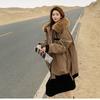 Women's Workwear Parka Cotton Coat Winter Thickened Fleece Lined Long Jacket