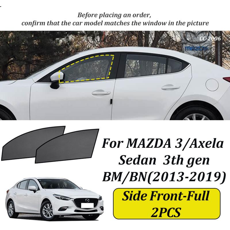 LINNUNU Магнитная автомобильная шторка от солнца Для Mazda 3 Axela седан Боковая сетчатая шторка Летняя солнцезащитная шторка Защита от УФ-излучения аксессуары для приватности