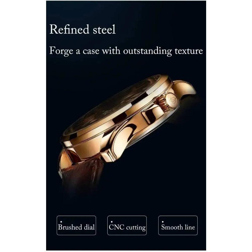 AILANG 8829 Модные мужские автоматические механические часы с двойным календарем и люминесцентными стрелками Часы Деловые для мужчины reloj hombre