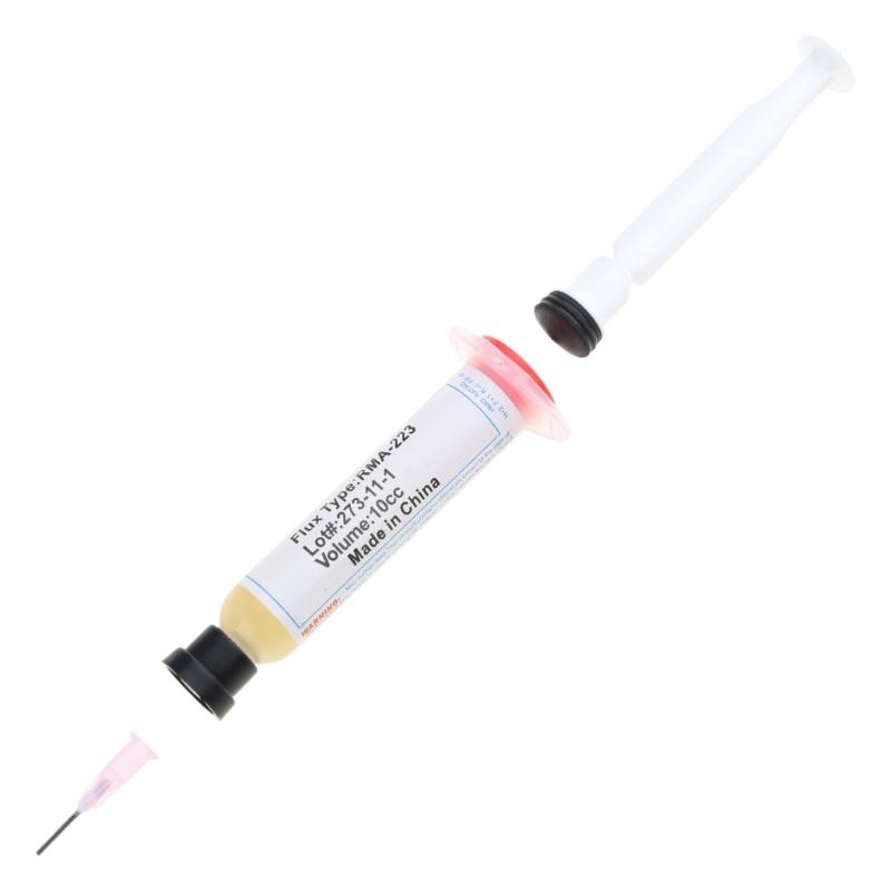 10 куб. см Бессвинцовая паяльная паста RMA-223 для чипов, компьютеров, телефонов, светодиодов, для BGA SMD PGA, инструмент для ремонта, порошок для очистки, Сделай сам