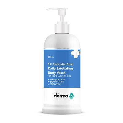 Derma Co 1% Салициловая кислота Ежедневный отшелушивающий гель для душа для тела 250 мл Для глубокого очищения, гладкой кожи и ухода за порами Применение
