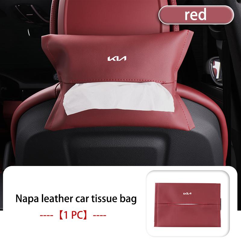 AABIU1 Car Tissue Box Backrest Armrest Box Sun Visor Paper Bag For KIA Stinger Optima Cerato Soul Venga Forte Spectra Sedona