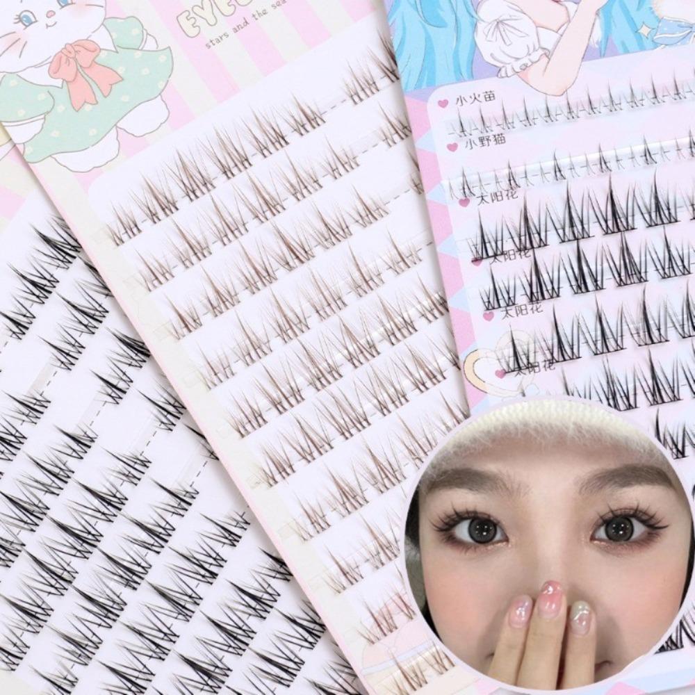 10Rows/Box Comfortable To Wear Eye Makeup Tools Realistic and Natural Individual Lashes