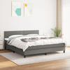 3139994 vidaXL Divan Bed with Mattress Dark Grey 180x200cm Fabric
