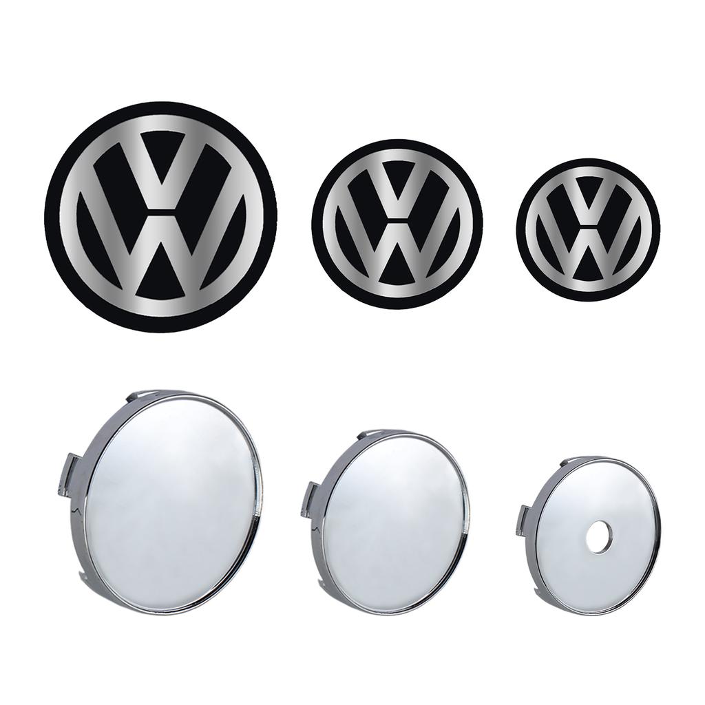 HIJK1 4Pcs/Set 60/63/68mm Car Wheel Center Hub Cover Badge Emblem For VW Golf Caddy Passat GTI Lavida Sagitar R32 R Auto Accessories