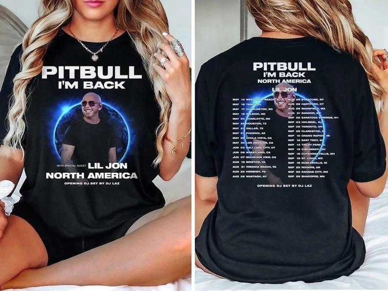Pitbull I039m Back North America Tour 2026 T-Shirt