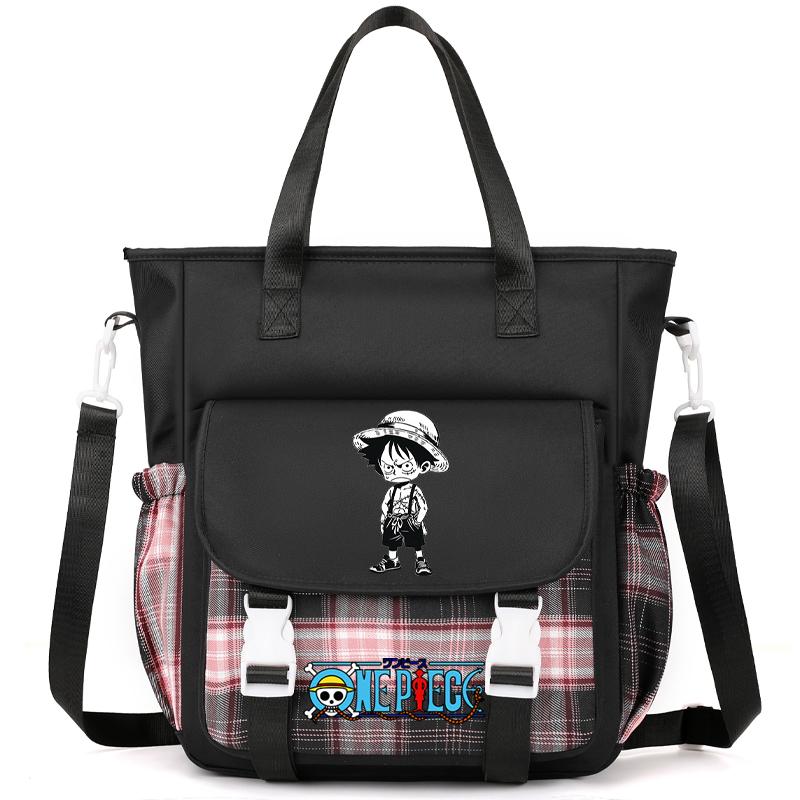 Аниме One Piece Дышащая компьютерная сумка женская сумка через плечо Милая сумка-мессенджер для подростков девочек и мальчиков школьная сумка женская повседневная моющаяся сумка