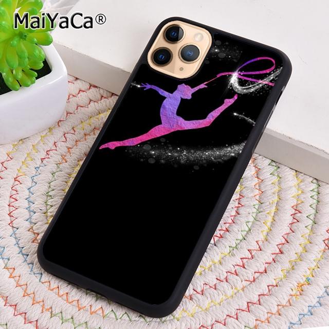 MaiYaCa Rainbow Gymnastics Silhouette Phone Case For iPhone 17 Air 16 pro max 15 14 plus 12 13 Shell Cover coque