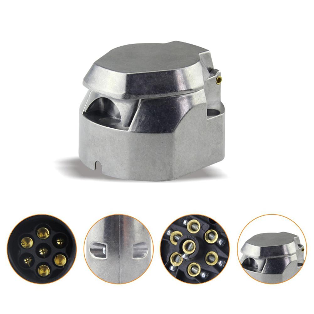 2 шт./компл., 12 В, 7-контактный разъем для прицепа, набор розеток, резиновое уплотнение, соединительный разъем для прицепа автомобиля, вилка европейского стандарта, прочные прицепы