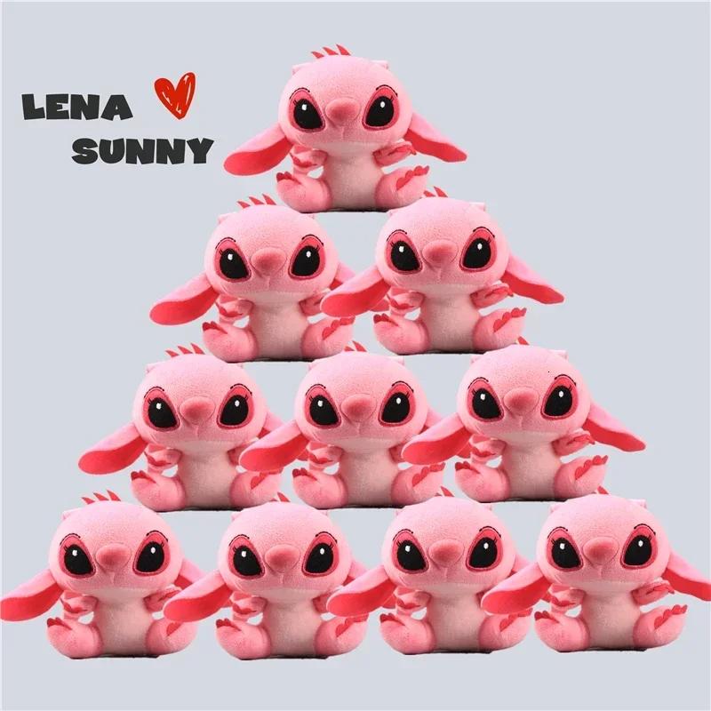 10Pcs/Lot Adorable Cartoon Lilo plus Stitches Tiny Pendant Plush Toy4 10CM Cute And Charming Plush Keychain Children Best Chirstmas Present Playthings