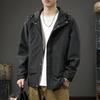 Mountain Outdoor Functional Jacket Men'S Loose Large Size Trendy Brand Hooded Tooling Windproof Jacket Top