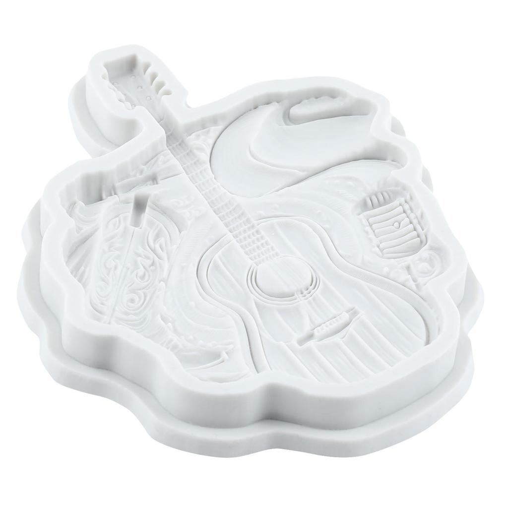 Силиконовые формы Музыкальная нота Гитара Цветок Виолончель Форма для мастики Инструменты для украшения торта Топпер для кекса Конфеты Смола Глина Шоколад Форма для ганаша