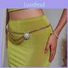 Pearl Artificial Stylish Flower Metal Waist Chain For Women Casual Or Use Formal