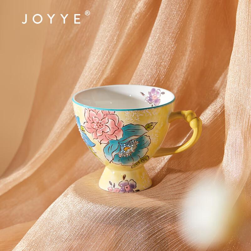 JOYYE Hand-Painted Ceramic Breakfast Mug