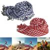 Tactically Male Lattice Print Scarf Hiphop Scarf Lattice Print Turban Multi-purpose Head Wrap Cycling Dustproof Kerchief