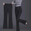 2024 Women's High-Waist Micro-Flared Pants: Warm, Loose, and Drape-Style for Spring, Autumn, & Winter