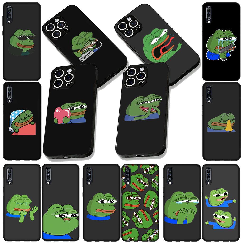 Чехол для телефона Samsung Galaxy A05 A06 A14 A50 A51 A52 A12 A13 A23 A70 A07 A25 A26 M53 A56, грустный лягушонок Пепе, смешной, милый, мягкий