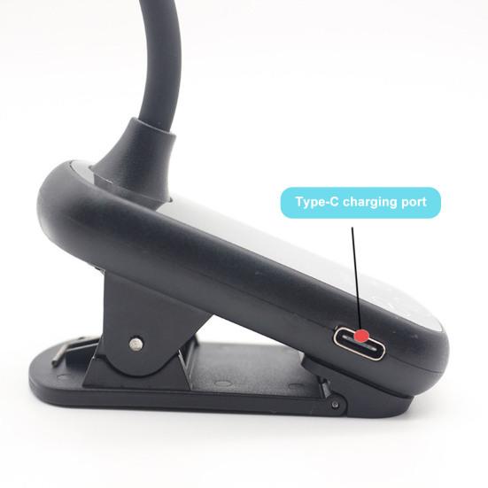 Лампа для чтения с регулируемой яркостью, платная, выдвижная, с двойной головкой, освещение без мерцания, тип-C, 14 светодиодов, янтарный светильник для книг, товары для дома