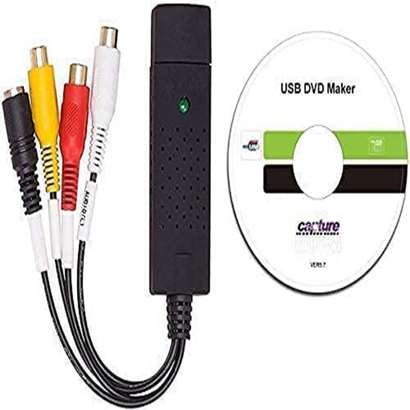 USB 2.0 захват 4-канального видео ТВ DVD VHS адаптер захвата аудио ТВ видеорегистратор
