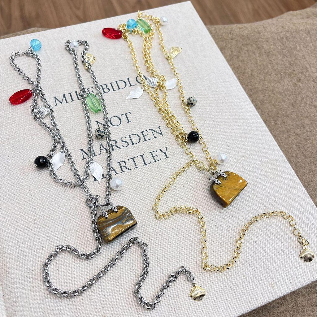 Универсальное ожерелье и цепочка на талию из натурального камня 2024 года: Высококлассный, уникальный стиль