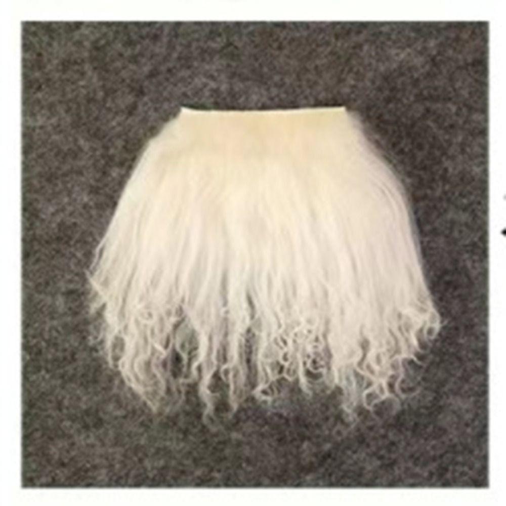 Трендовые Монгольские Меховые Овечьи Шерстяные Наращивания Вьющиеся Волосы Ряд Мех Ягненка Шкура Прочные Куклы БЖД Парики для Кукол БЖД