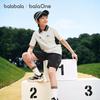 Balabala Boys' Quick-Dry Cooling Short Sleeve Two-Piece Set