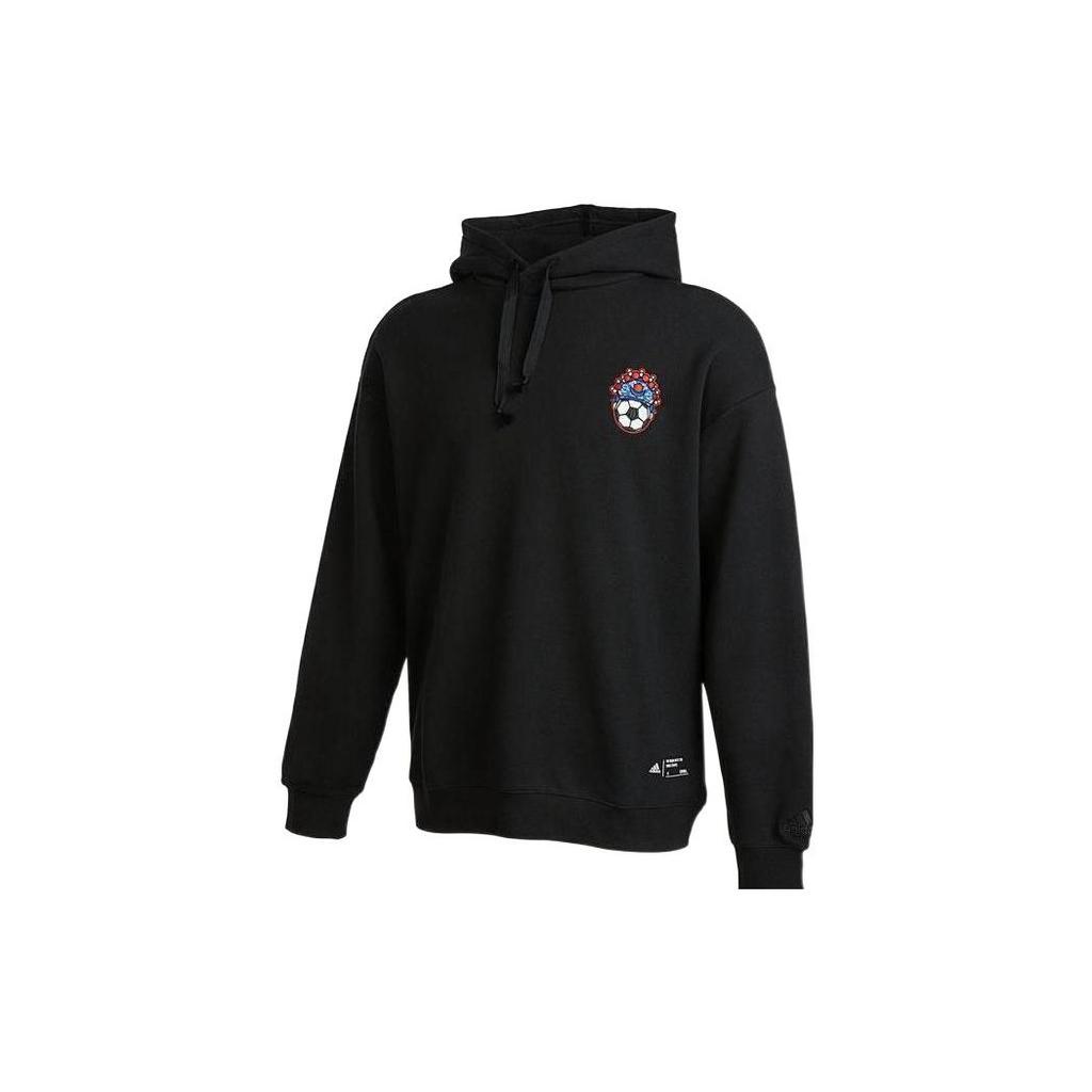 Adidas Sweatshirts Unisex Black Hooded Moderate Regular IB2778