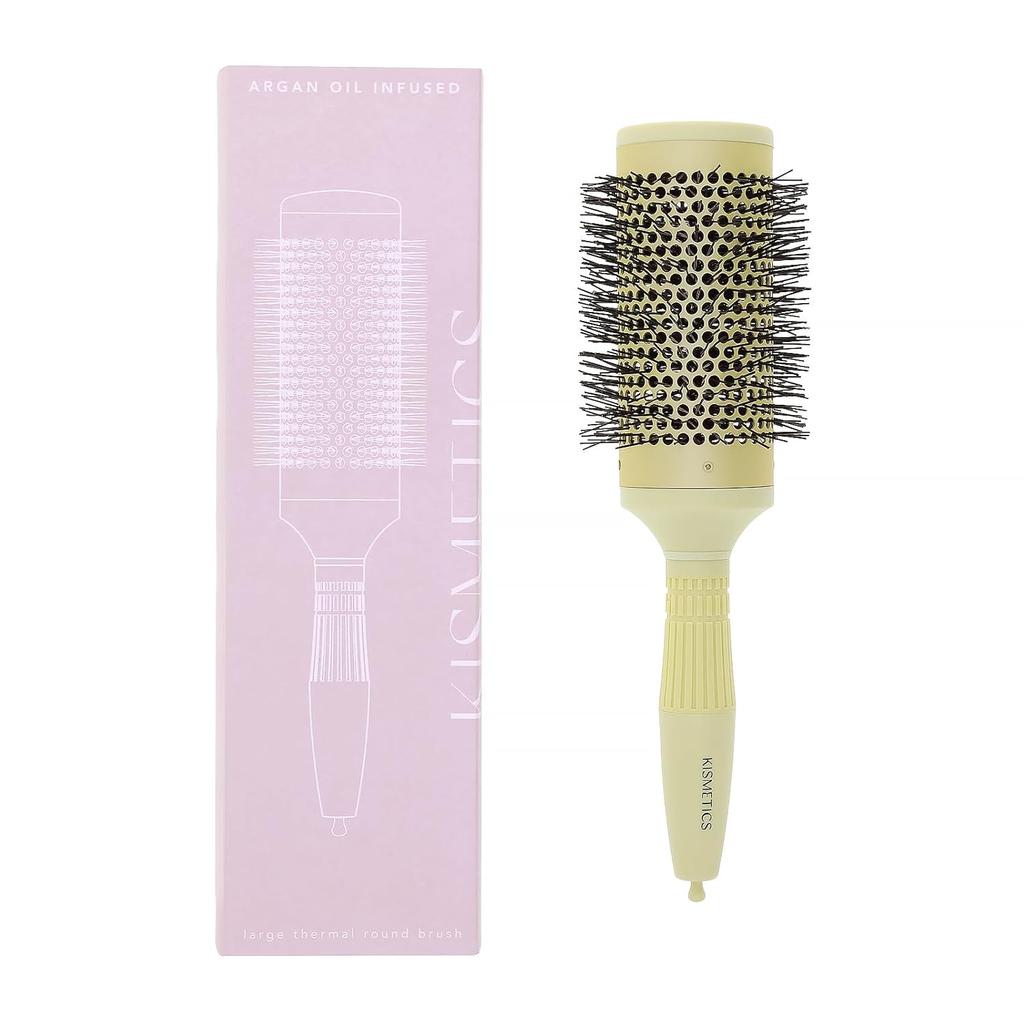 Brush with Ceramic Ion Thermal Barrel and Nylon Bristles,oil Round Hair Brush for Blow Drying,Styling,