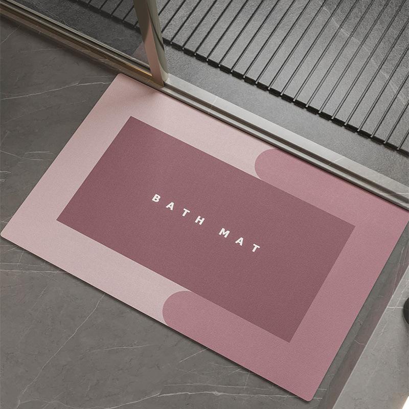 Bathroom Water Mat Antislip Absorbent Quick Dry Floor Mat For Toilet Shower Room