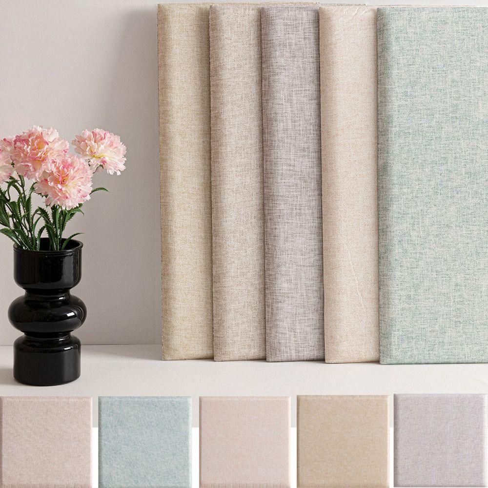 Утолщенный татами, самоклеящийся настенный коврик, мягкая основа, декор стены гостиной, гостиная