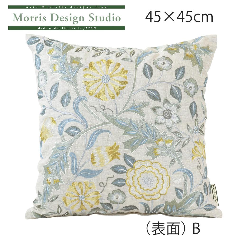 Morris Design Studio Синяя подушка Wilhelmina от Kawashima Selkon Textiles Чехол, 45x45см, LL1745,