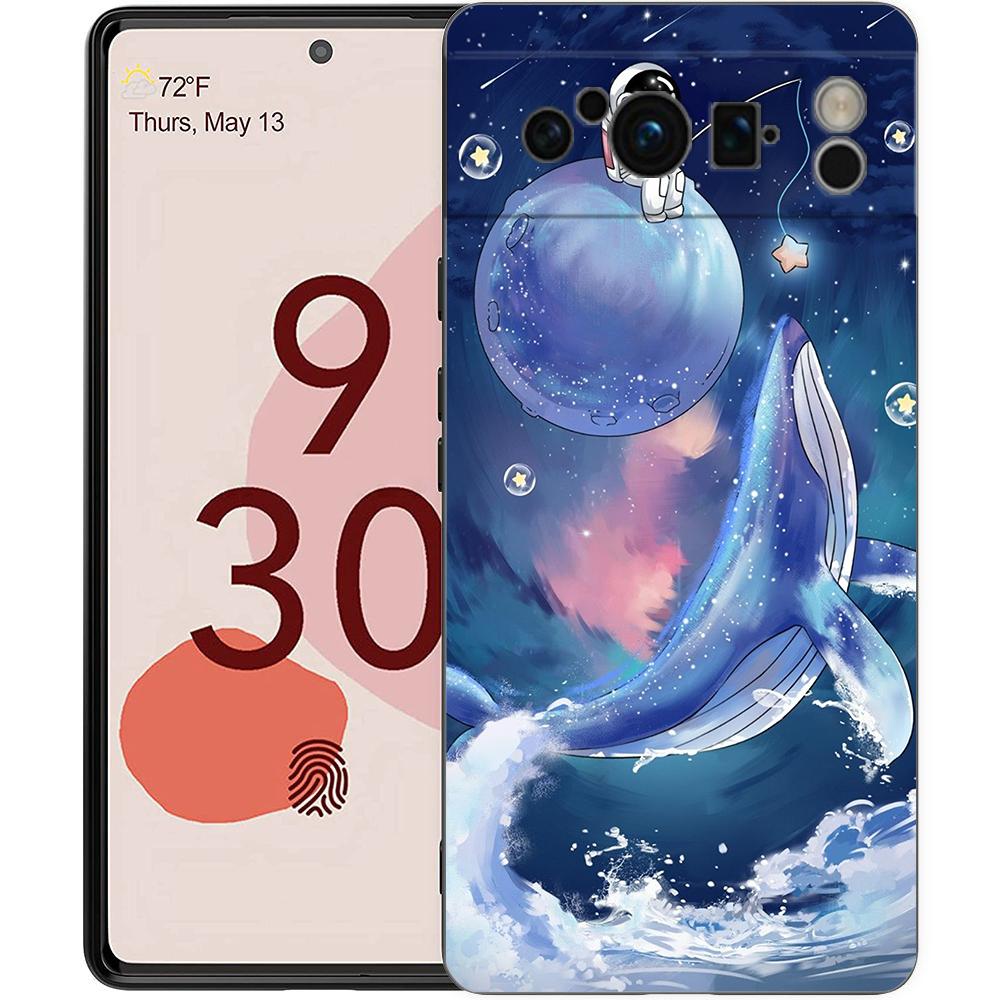 Anime Scene Whale Phone Case Cover for Google Pixel 9 8 7 6 7A 6A Pro Shockproof Silicone Soft 9 Pro XL Soft Shell Capas Fundas