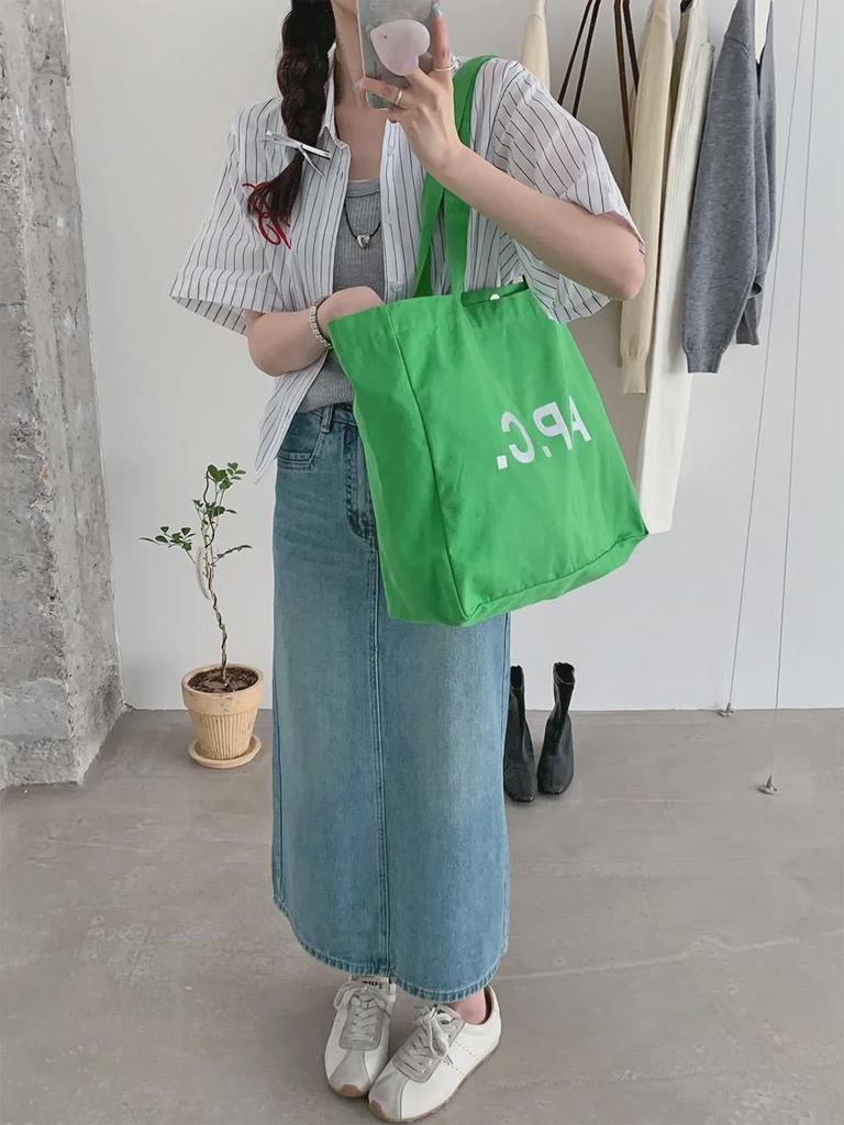 Ярко-белая холщовая сумка-тоут Spring Bright White Canvas Tote — вместительная сумка через плечо для студентов и пассажиров