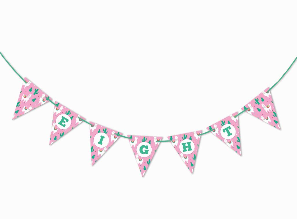 Inkdotpot Birthday Party Decorations Happy Birthday Party Garland Baby Girls Stripe Pennant Banner