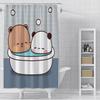 Shower Curtain Waterproof Polyester Fabric Paint Colorful Cartoon Q-Quarto B-Bubu Bath Curtains Home Bathroom Decor With Hook