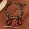 Rhinestone Inlaid Multi-layer Jewelry Set Crystal Women Jewelry Set Necklace Earrings Set  Women