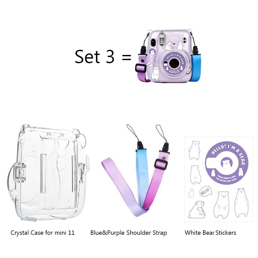 Crystal Sticker Transparent Storage Case Photo Bag Camera Cover Protective Shell