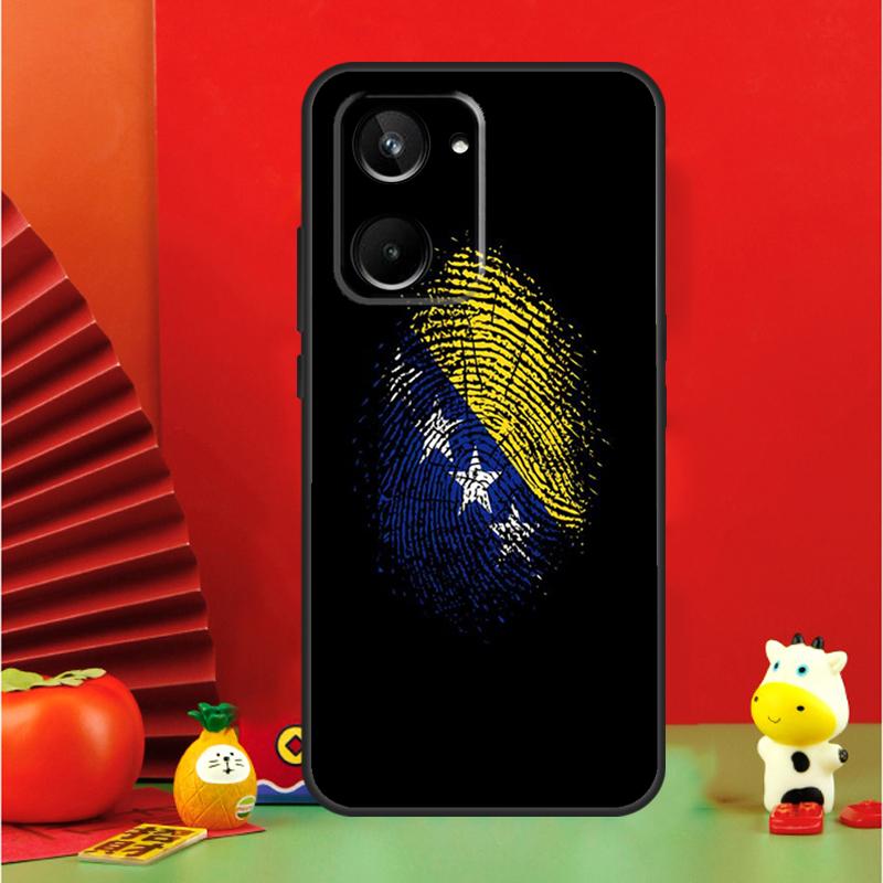 Чехол с флагом Боснии и Герцеговины для Realme C67 C55 C53 C51 C35 C33 C31 C30 C25s C21Y GT Neo 6 GT5 9 10 11 12 Pro Plus