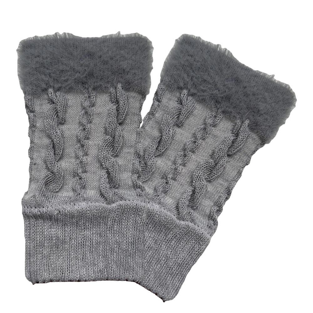 Soft Plush Half Finger Gloves Thick Warm Arm Warmers Cozy Wear Wrist Mittens Winter Season