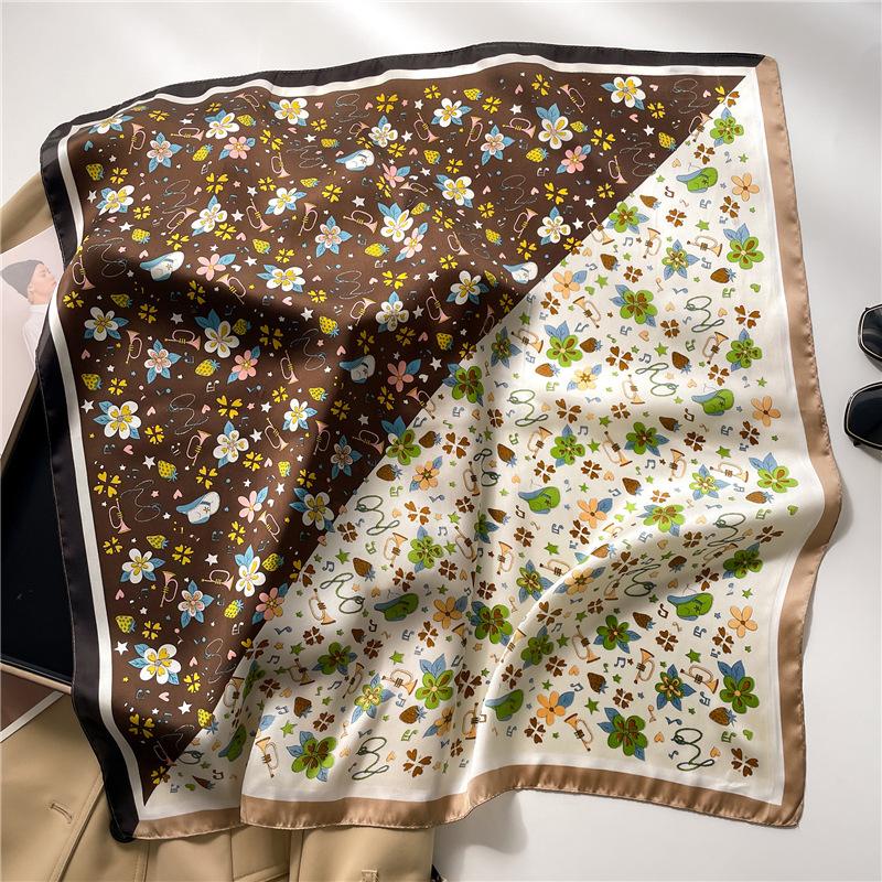 70 * 70cm New Silk Small Square Scarf For Women'S Neck Protection Professional Scarf Versatile Hair Tie Headscarf Scarf