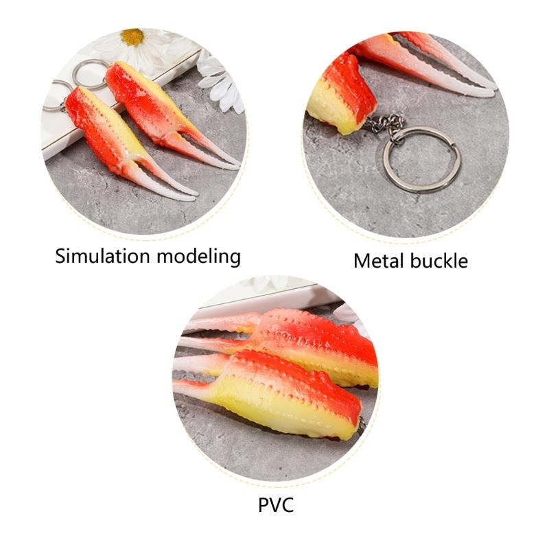 Креативный брелок Жареный краб Забавная добавка к аксессуарам Украшение Отлично подходит для повседневного ношения или в качестве подарка
