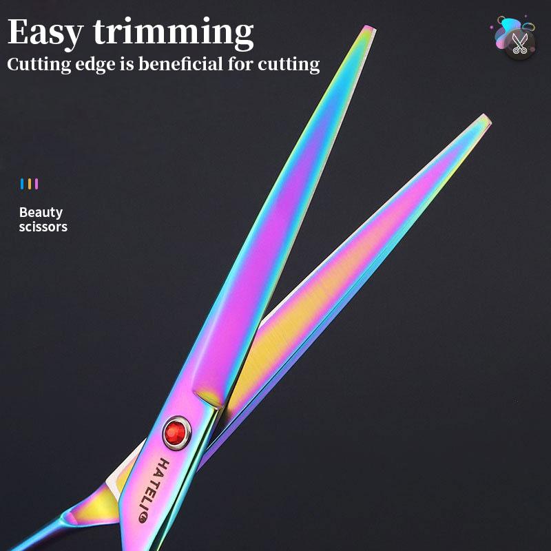Pet Grooming Scissors High Quality Professional 7 Inch Dog Straight Shears Pets Beauty Sharp Edge Animals Hair Cutting Tools