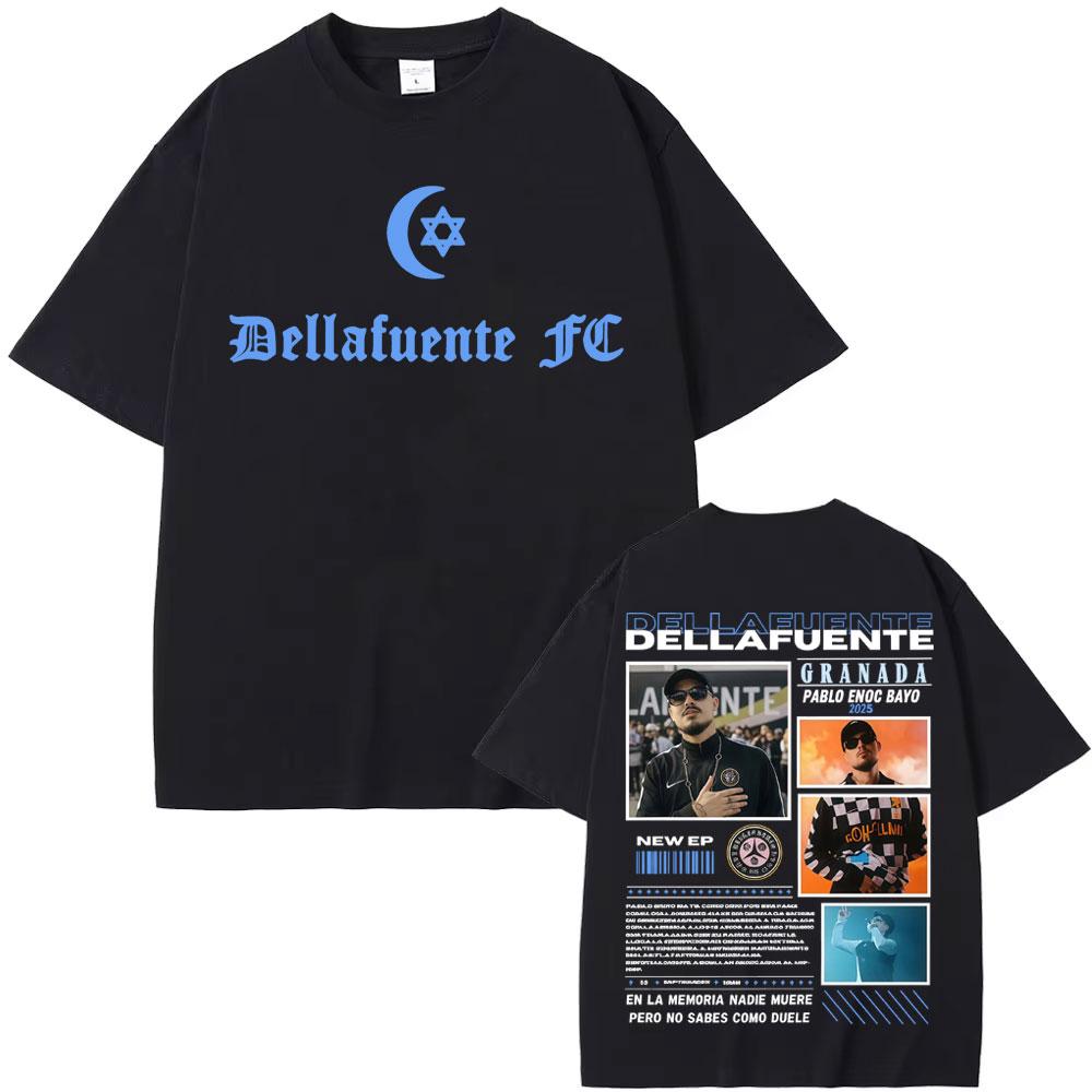 Rapper Dellafuente New Album 2026 Tour Tshirts Men Women Harajuku Gothic Hip Hop Punk T Shirt Fashion Casual Tshirt