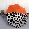 1pc Dots Orange Automatic Open/Close Umbrella - Compact Travel Umbrella with 8-Rib Durable Frame, Lightweight & Portable Design z54