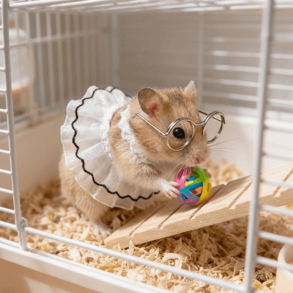 Sweet Adorable Hamster Princess Dress Lightweight Soft Pet Puff Skirt Breathable Pet Suspender Skirt Four Seasons