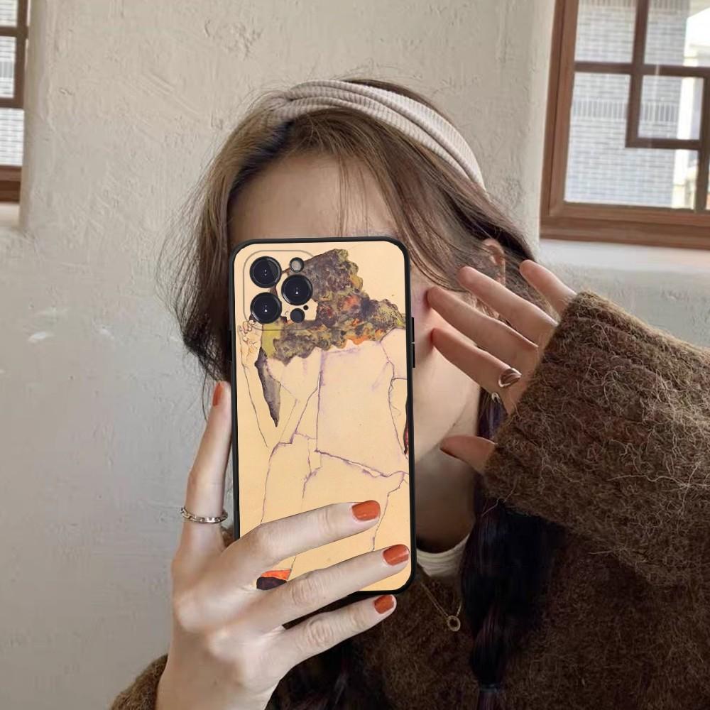Чехол для телефона Эгон Шиле Для iPhone 14 11 12 13 Mini Pro Max 8 7 6 6S Plus X SE 2020 XR XS Funda Case