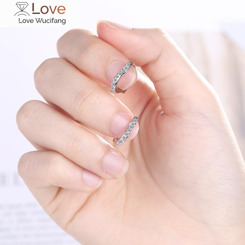 925 стерлингового серебра милые серьги-кольца в форме сердца любовь сверкающие серьги из циркония для женщин маленькие серьги подарки на вечеринку S -E1069